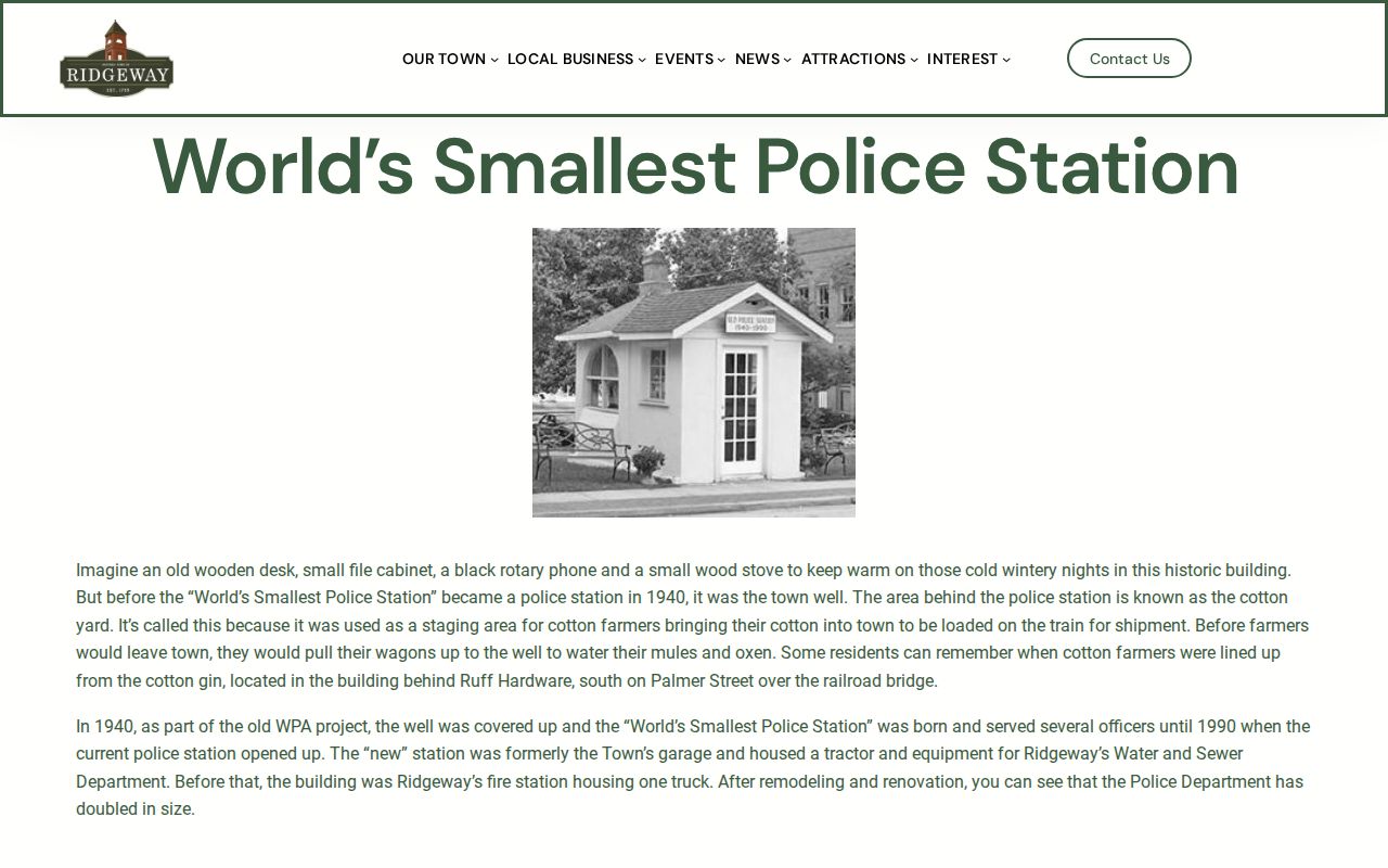 Ridgeway criminal history and historic police station information