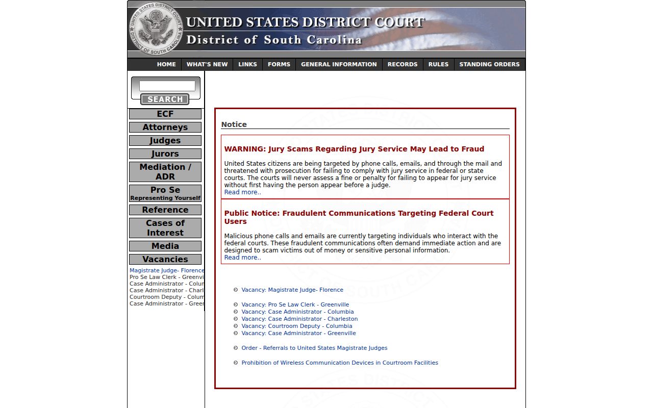 Fairfield County criminal history federal district court